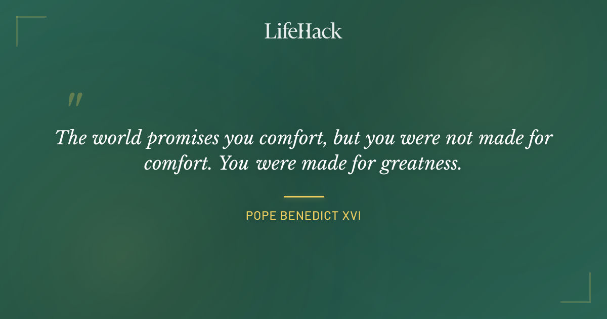 Quote by Pope Benedict XVI