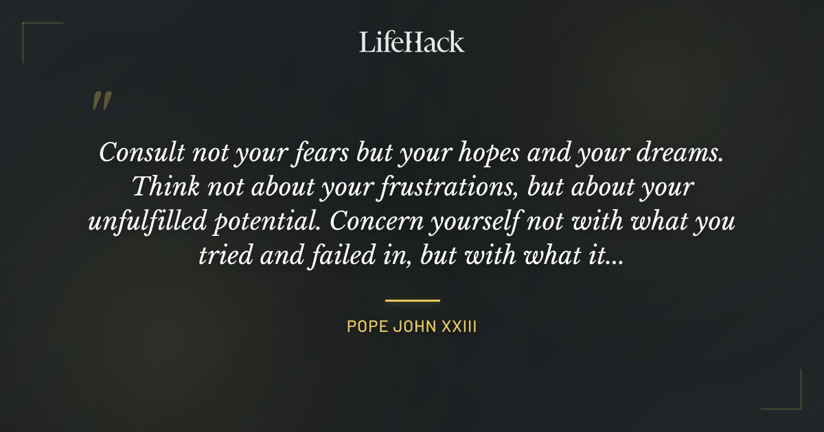 Quote by Pope John XXIII
