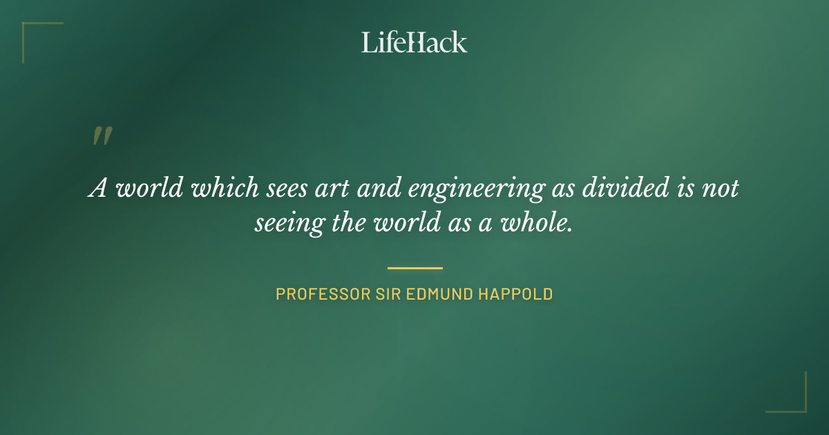 Quote by Professor Sir Edmund Happold