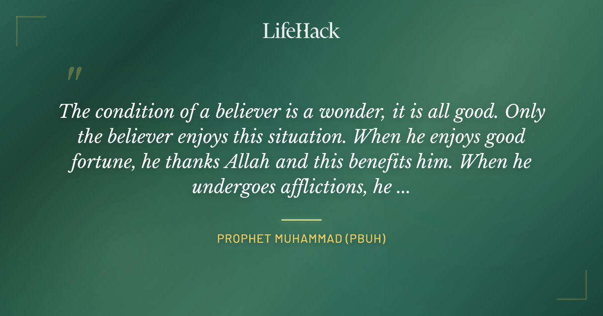 Quote by Prophet Muhammad (PBUH)