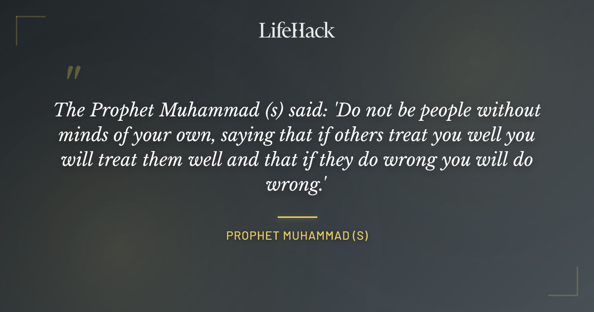 Quote by Prophet Muhammad (s)