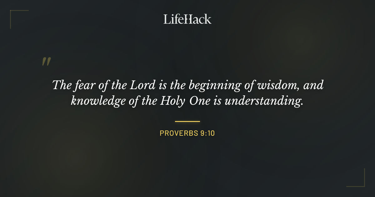 Quote by Proverbs 9:10