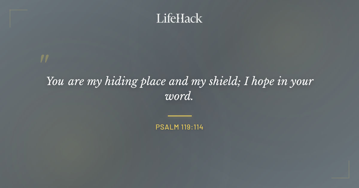 Quote by Psalm 119:114