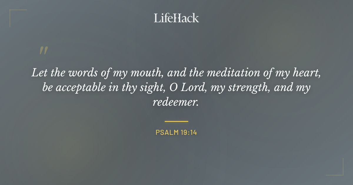 Quote by Psalm 19:14