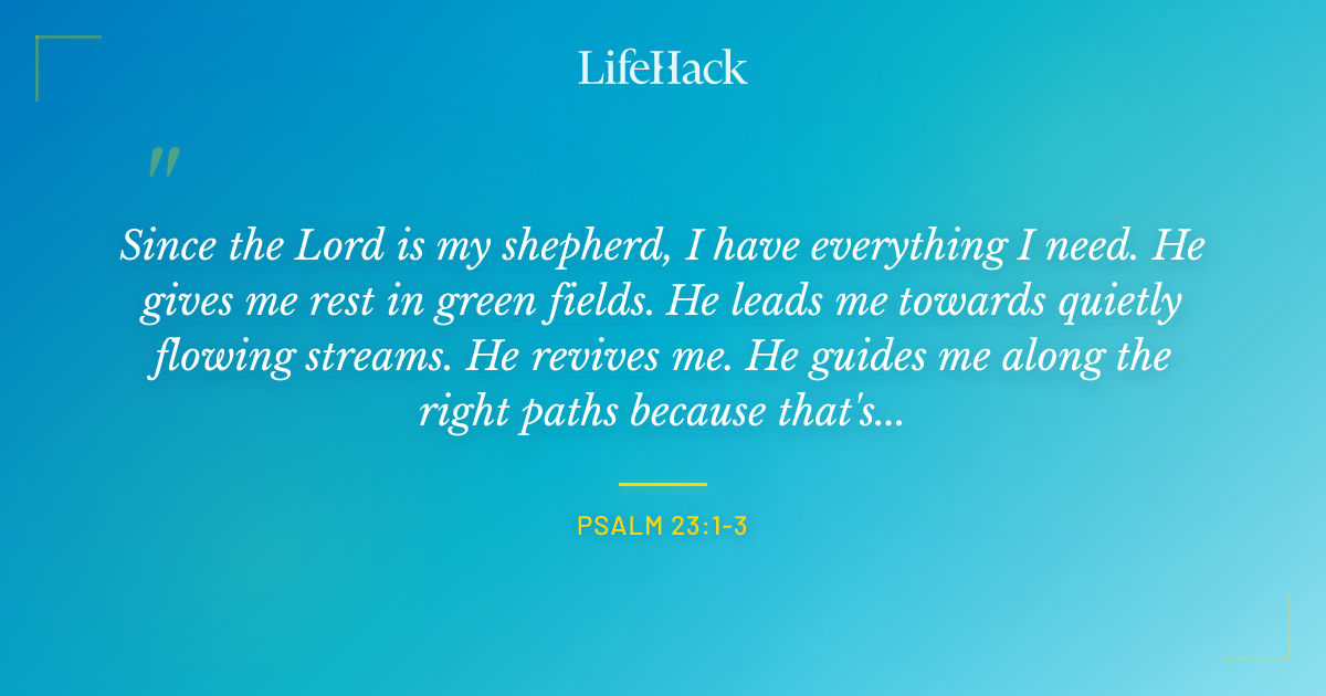 Quote by Psalm 23:1-3