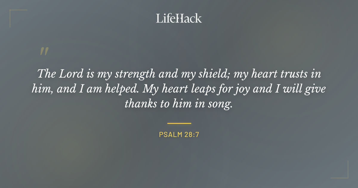 Quote by Psalm 28:7