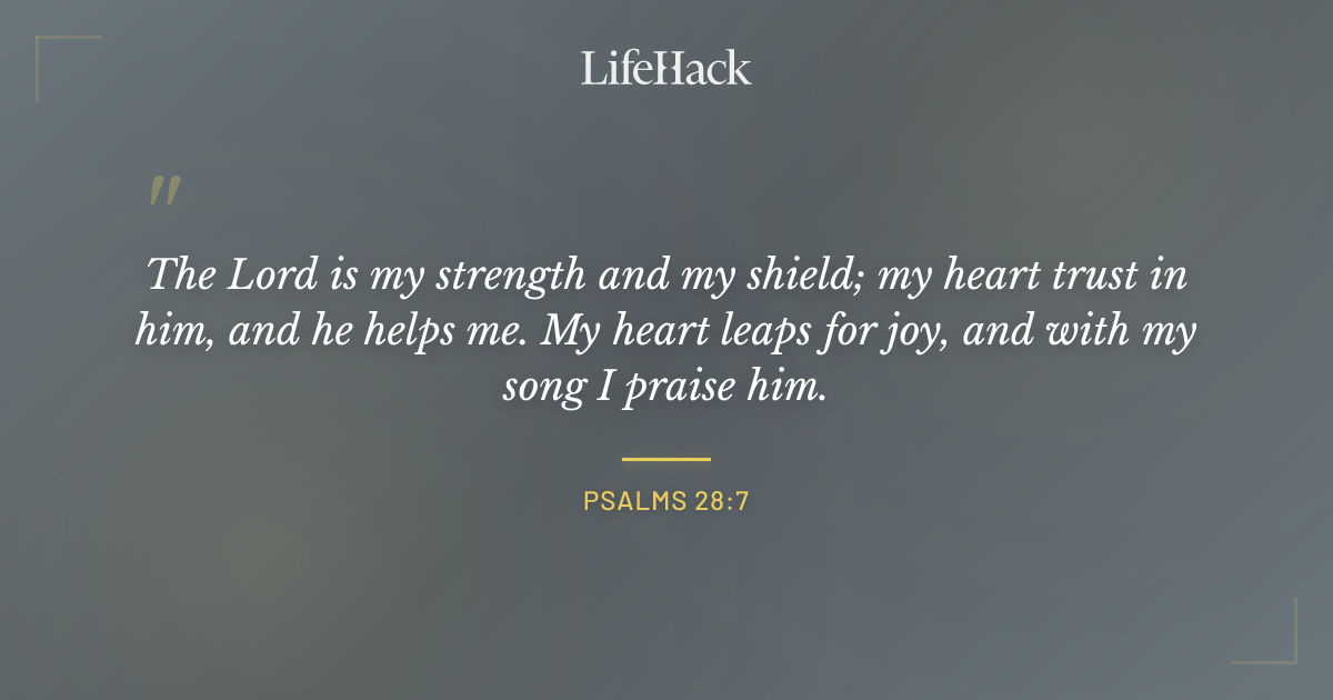 Quote by Psalms 28:7