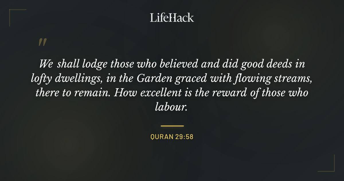 Quote by Quran 29:58