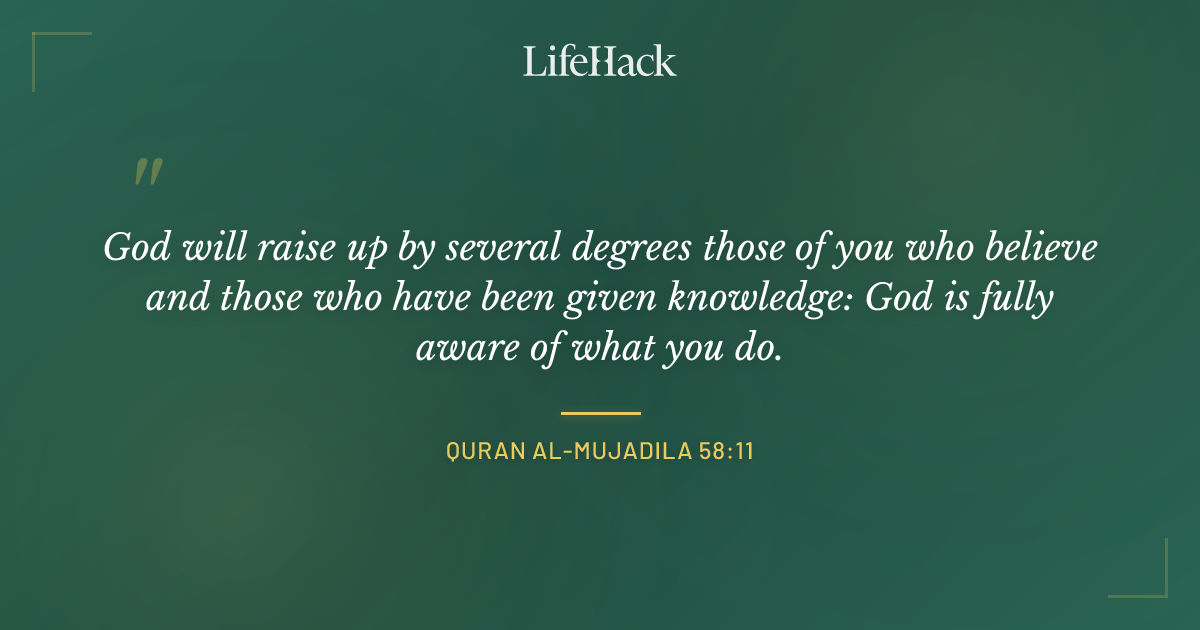 Quote by Quran Al-Mujadila 58:11