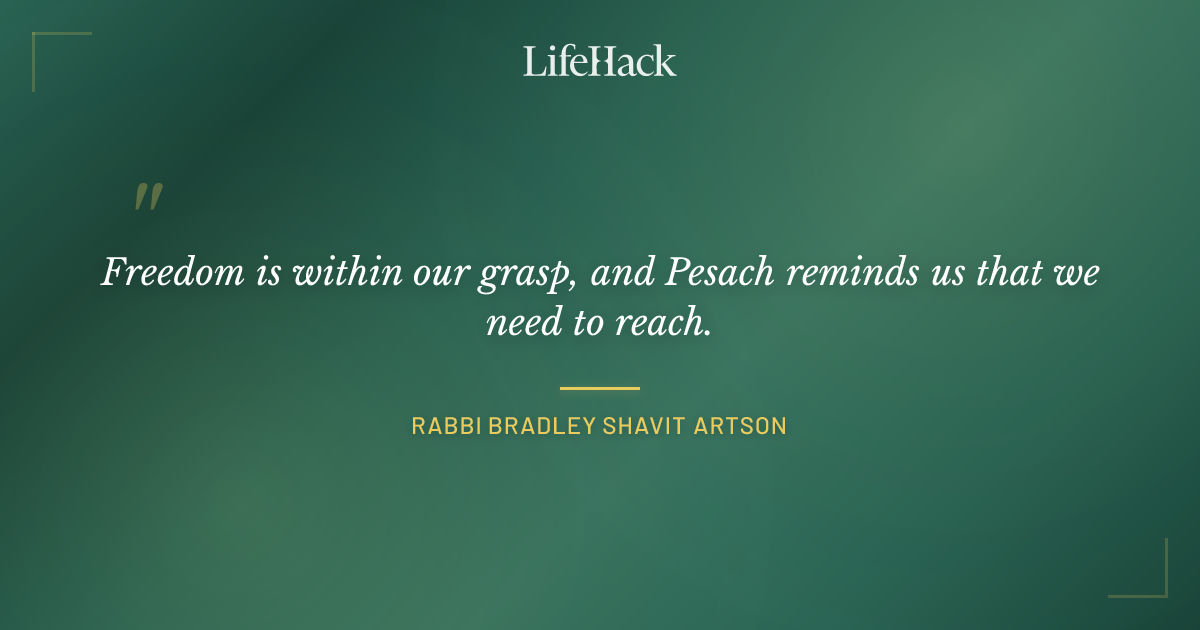 Quote by Rabbi Bradley Shavit Artson