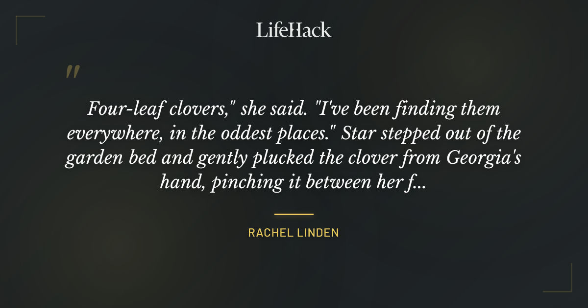 Quote by Rachel Linden