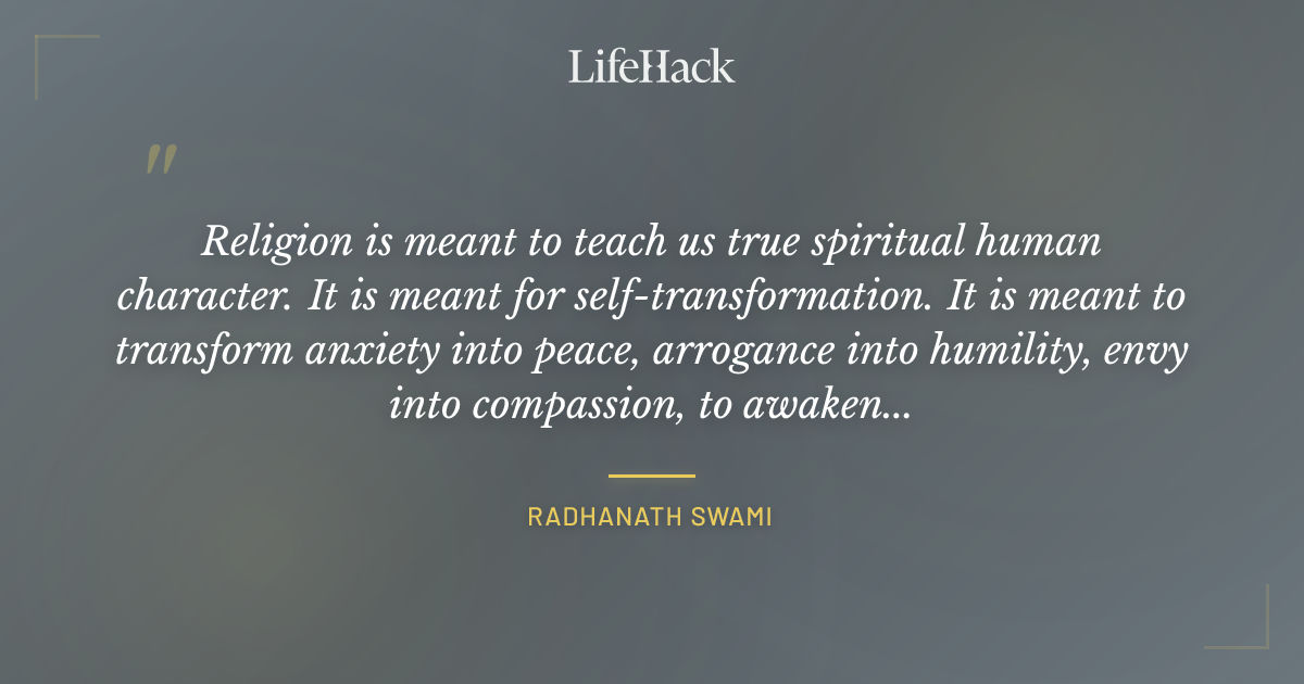 Quote by Radhanath Swami