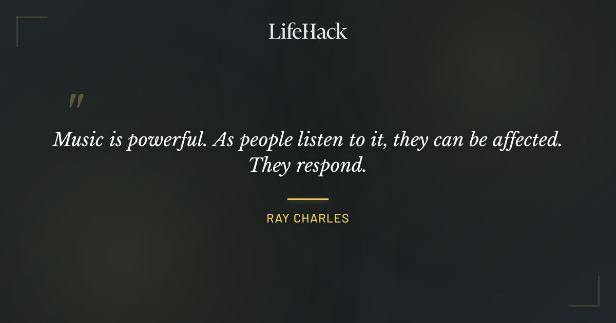 Quote by Ray Charles