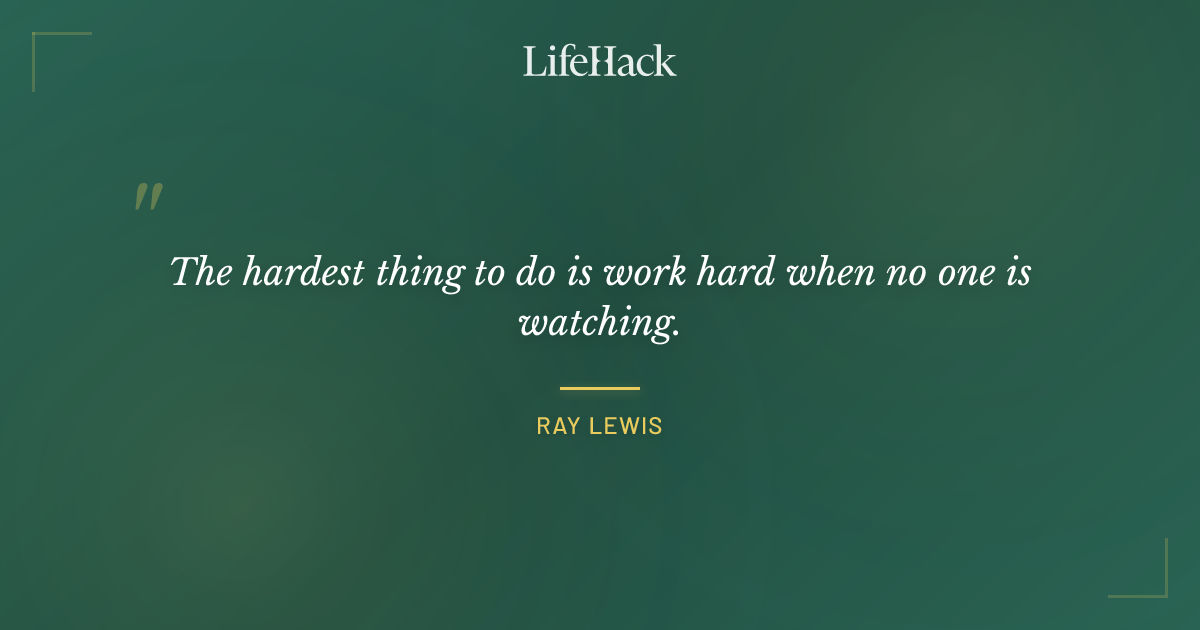 Quote by Ray Lewis