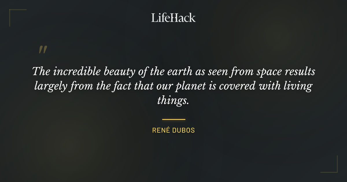 Quote by René Dubos