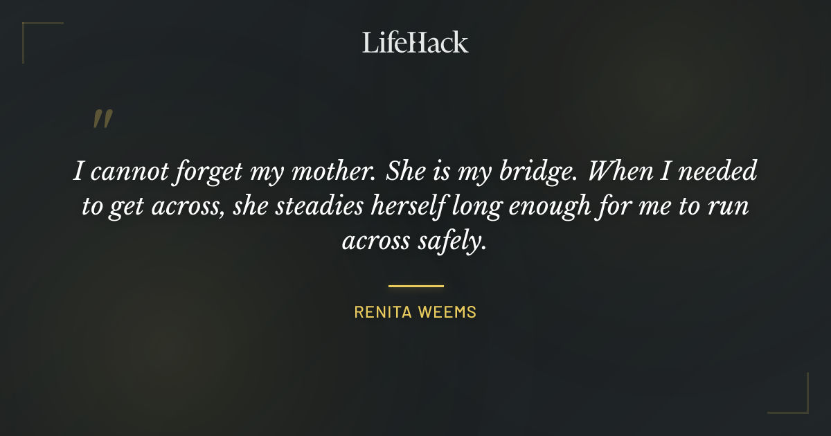 Quote by Renita Weems