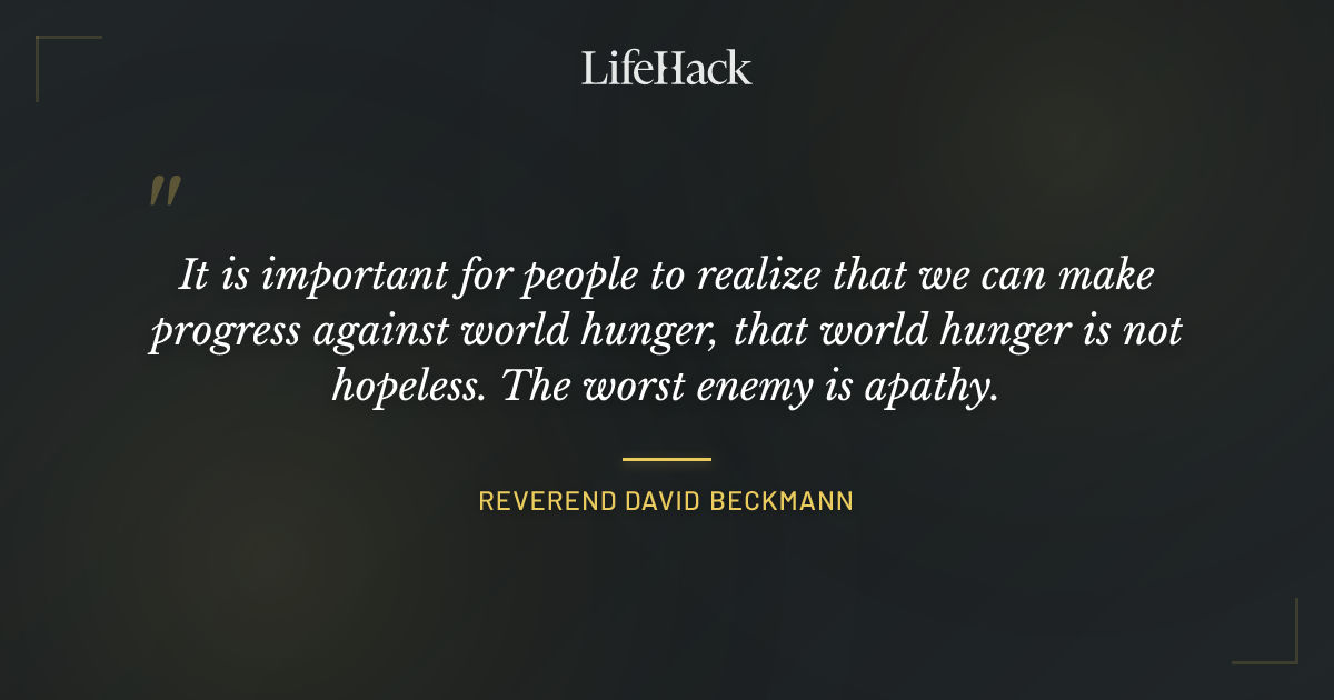 Quote by Reverend David Beckmann