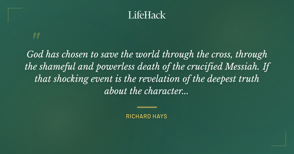 Quote by Richard Hays
