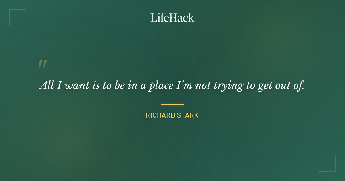 Quote by Richard Stark