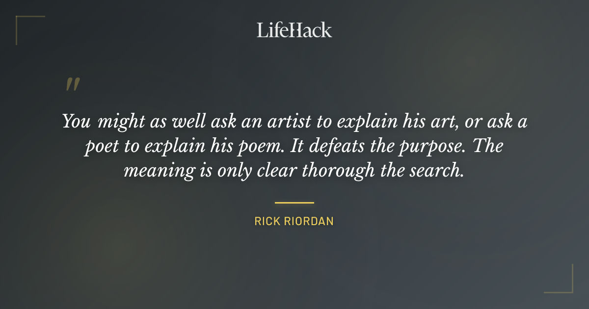 Quote by Rick Riordan
