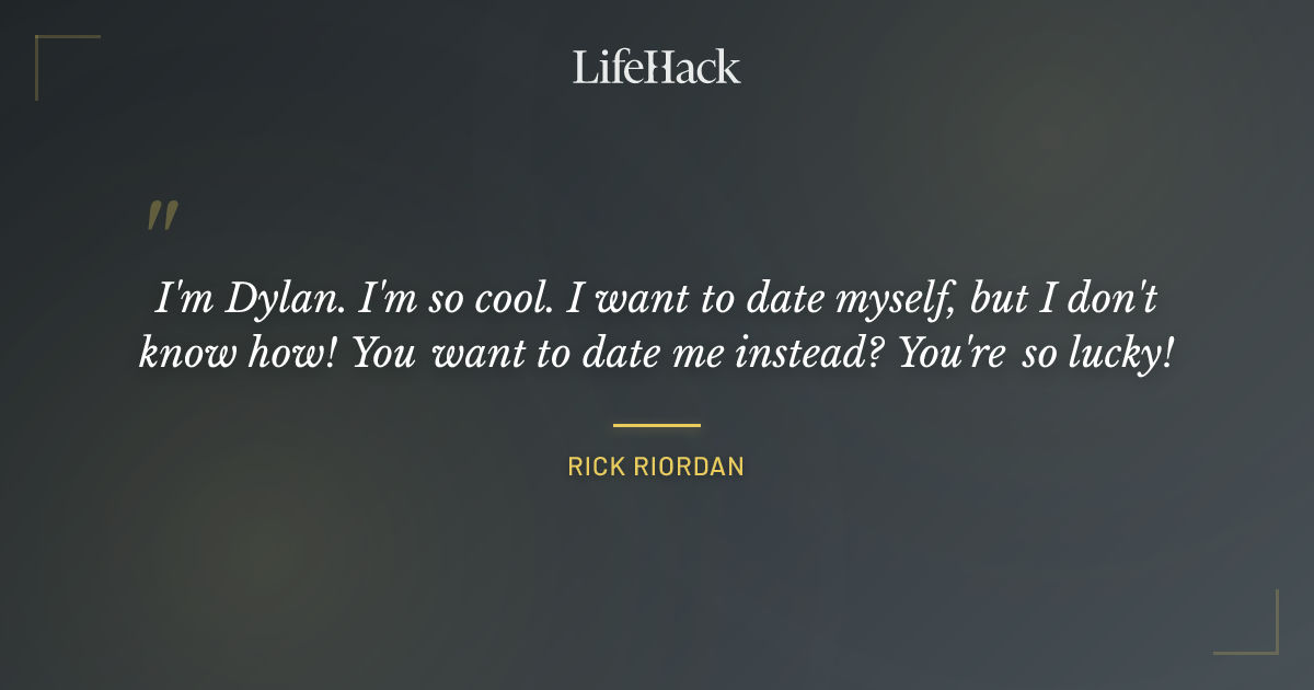 Quote by Rick Riordan