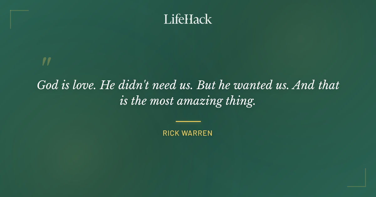 Quote by Rick Warren