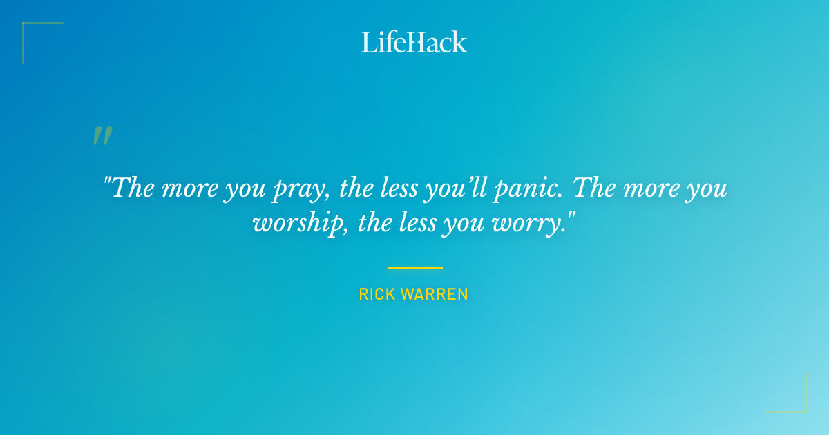 Quote by Rick Warren