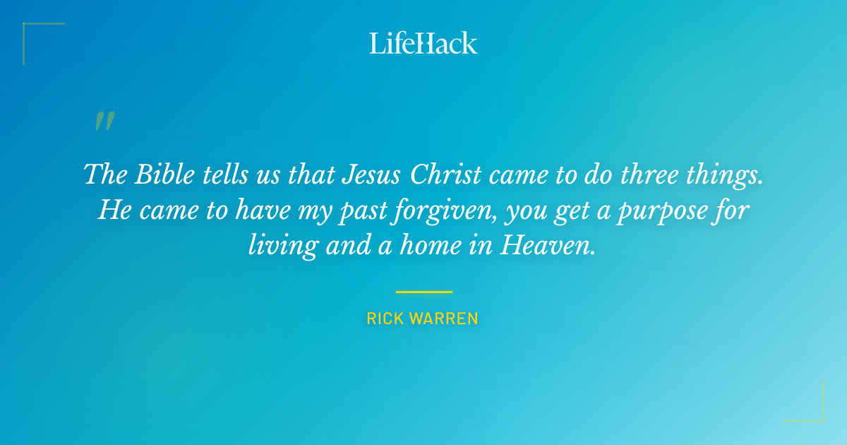 Quote by Rick Warren