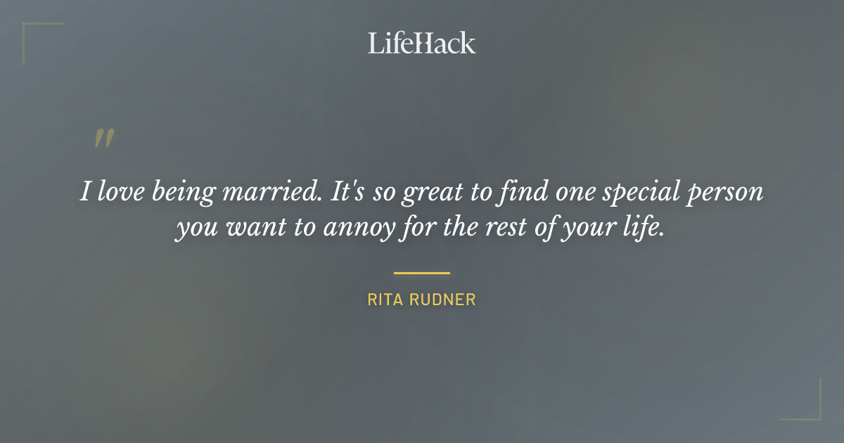 Quote by Rita Rudner