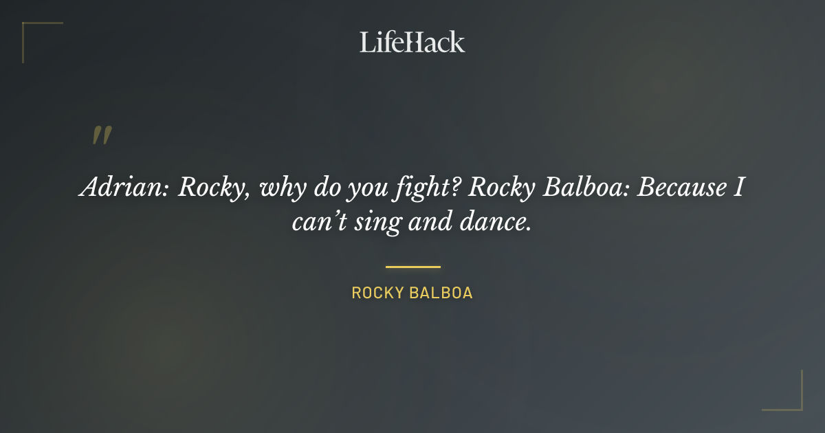 Quote by Rocky Balboa