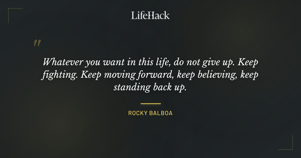Quote by Rocky Balboa