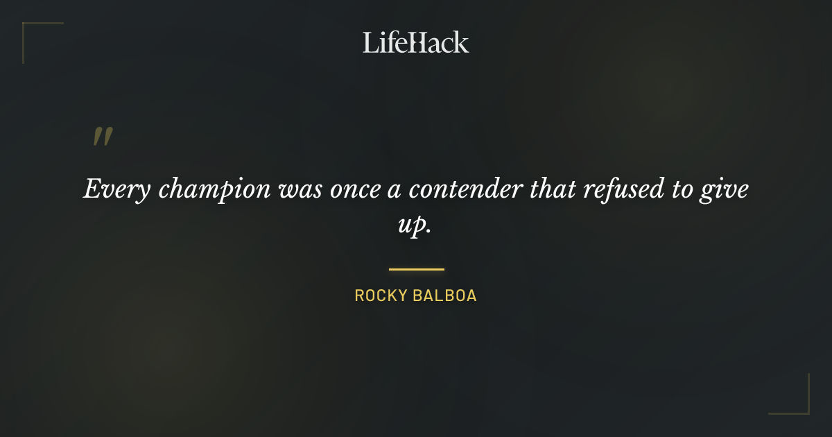 Quote by Rocky Balboa