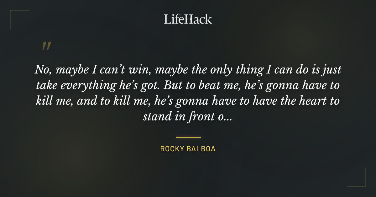 Quote by Rocky Balboa