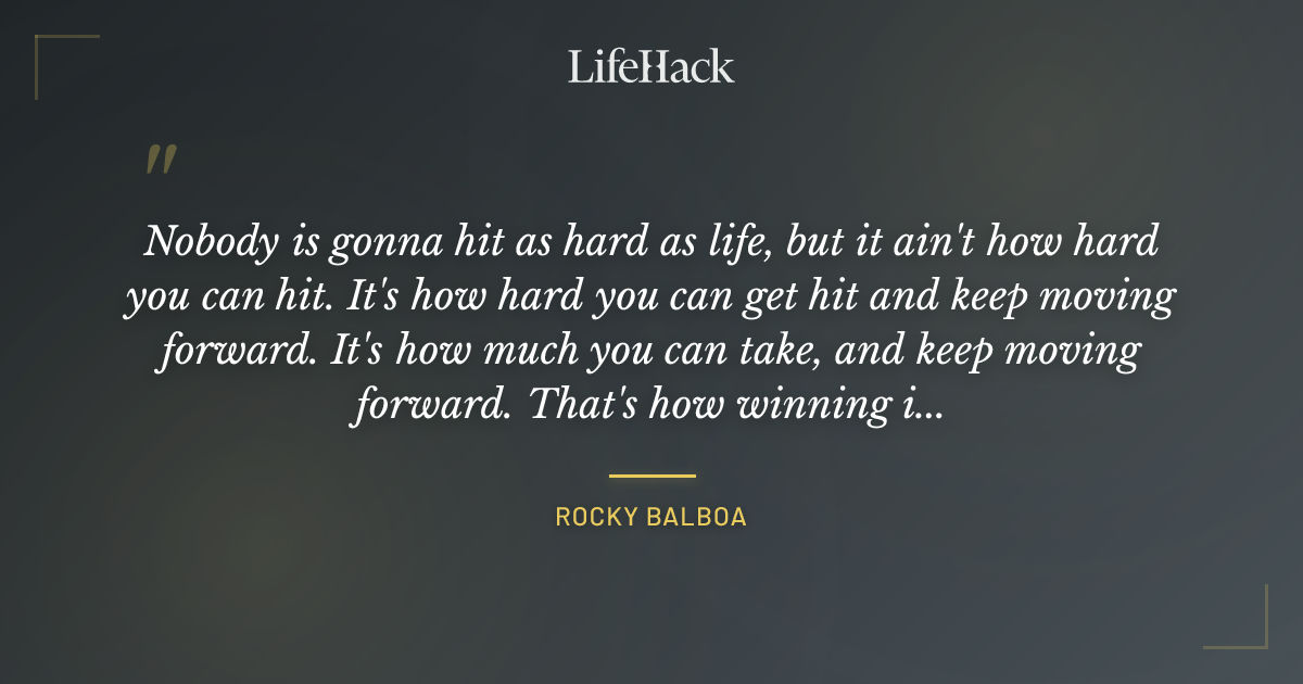 Quote by Rocky Balboa