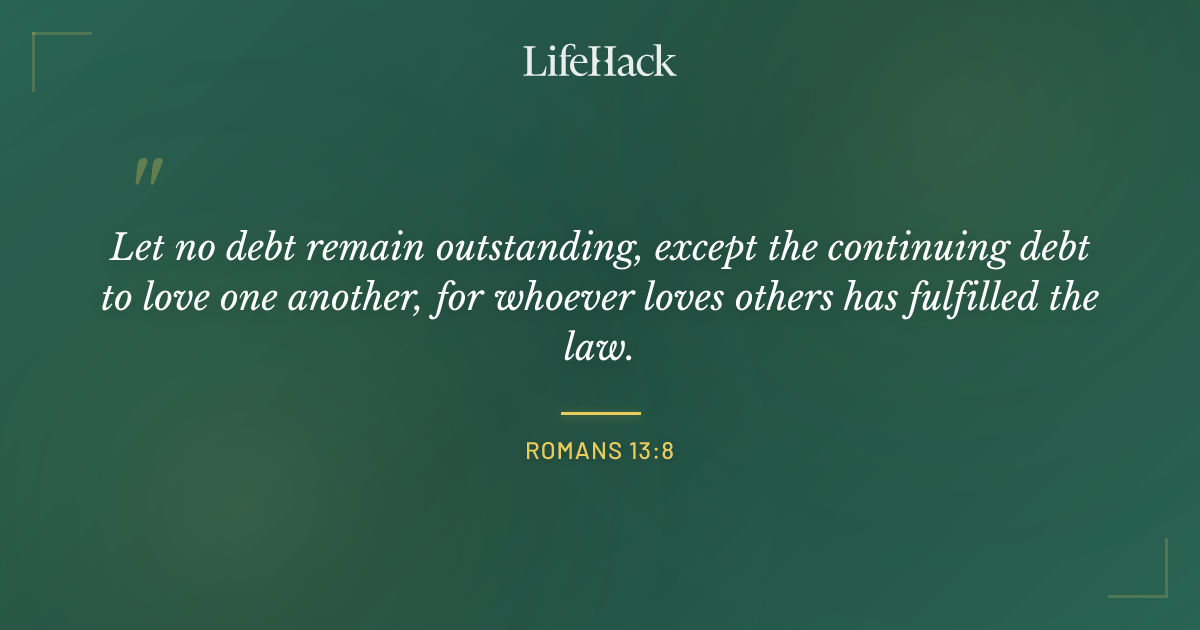 Quote by Romans 13:8