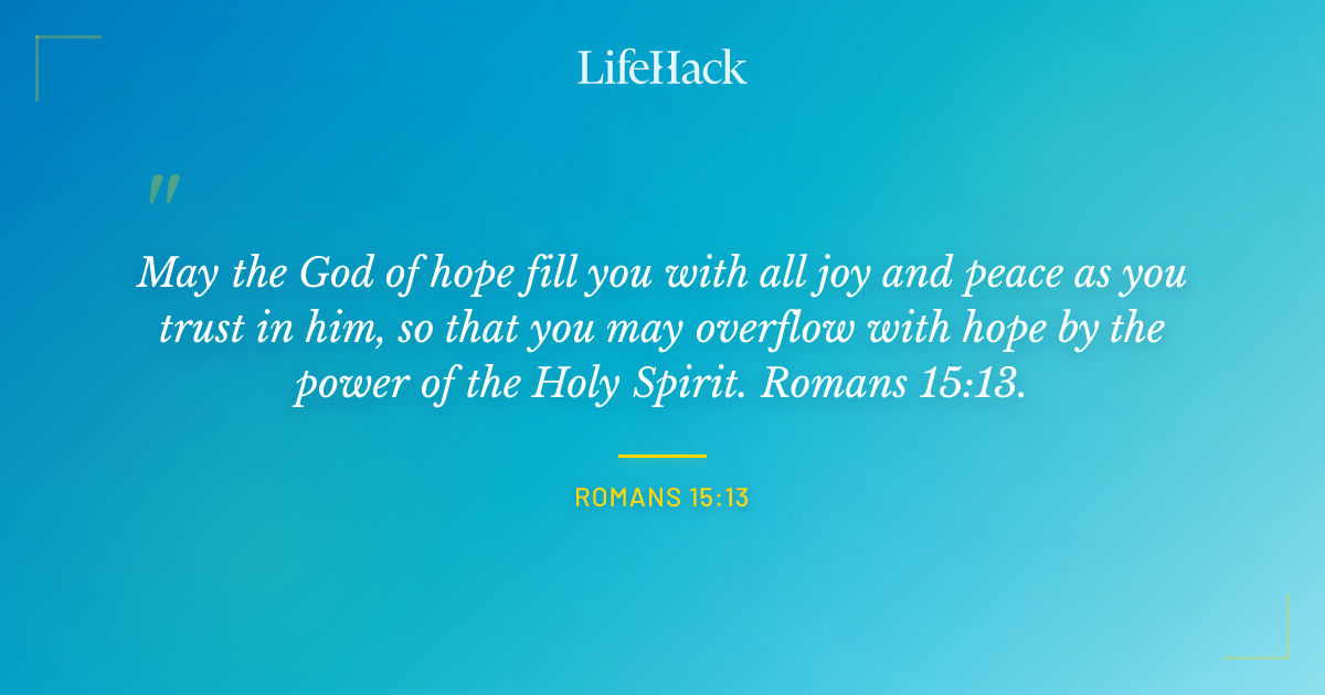 Quote by Romans 15:13