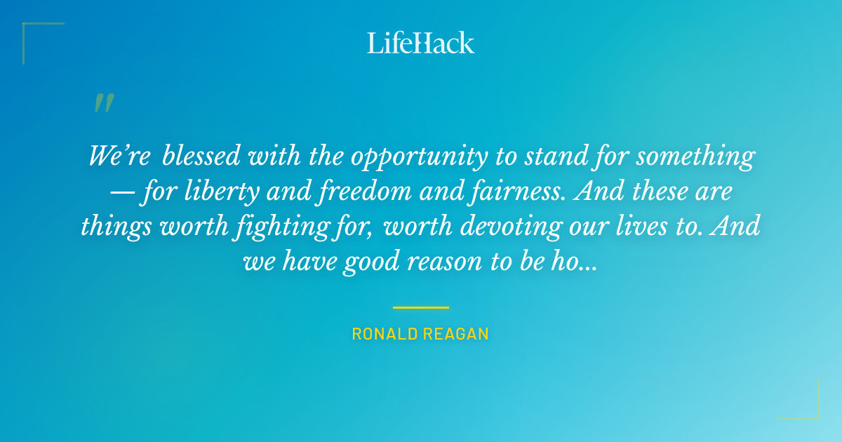 Quote by Ronald Reagan