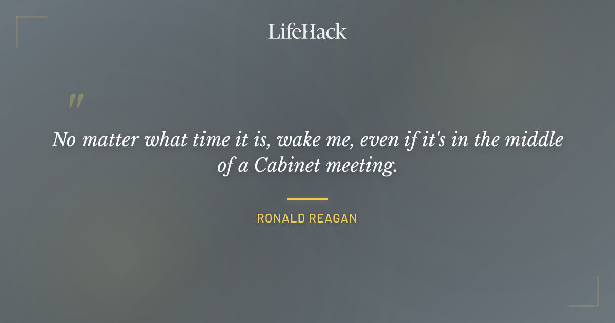 Quote by Ronald Reagan