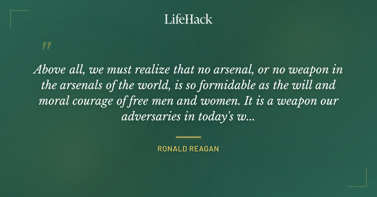 Quote by Ronald Reagan