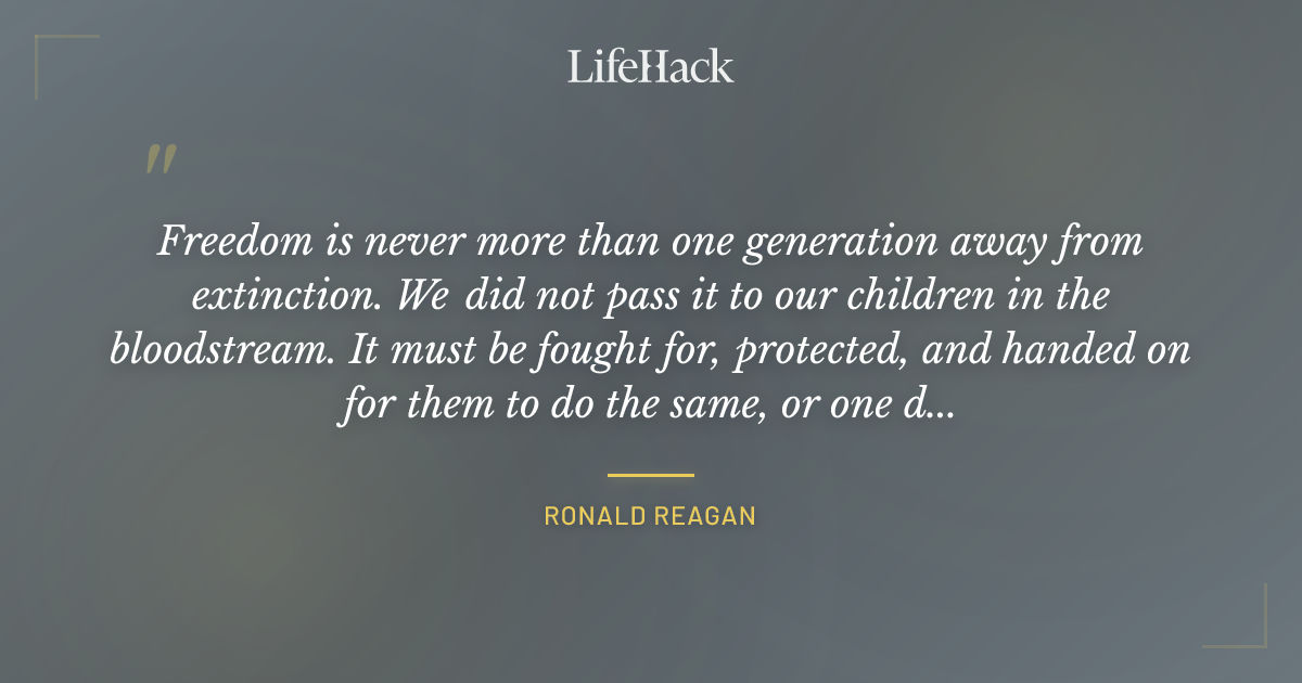 Quote by Ronald Reagan