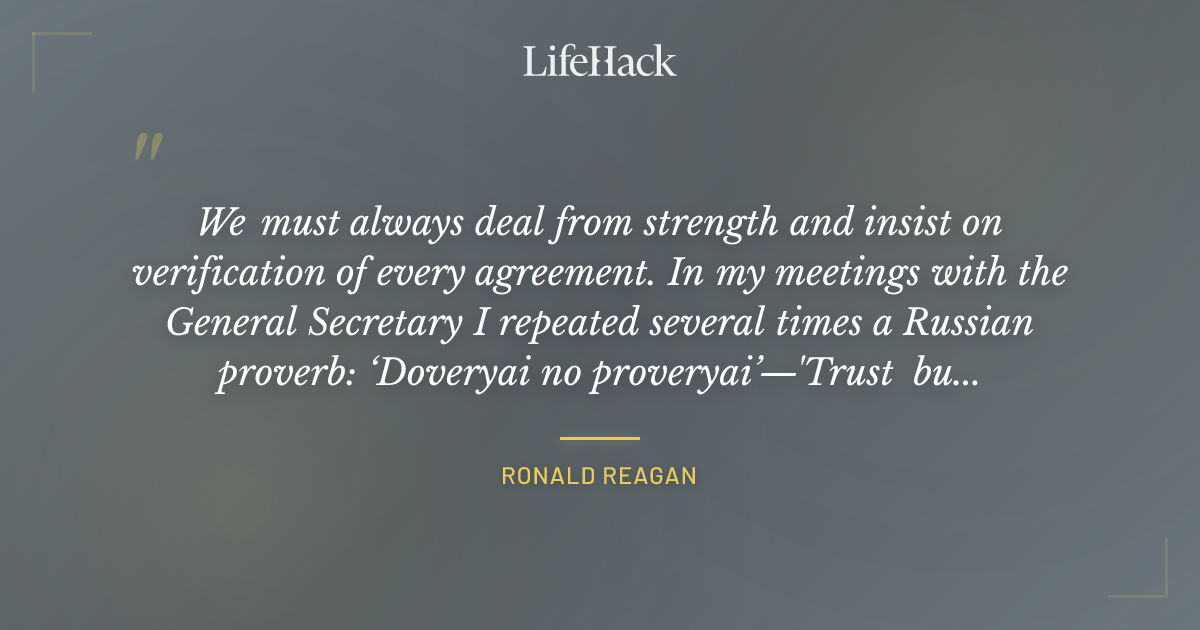 Quote by Ronald Reagan