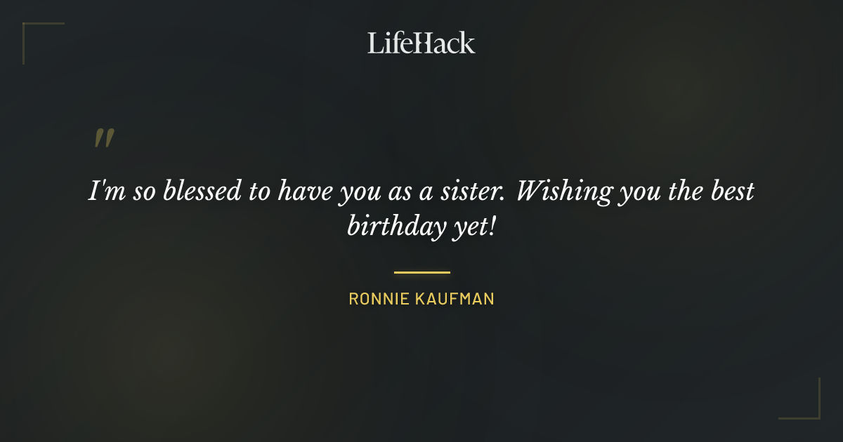 Quote by Ronnie Kaufman