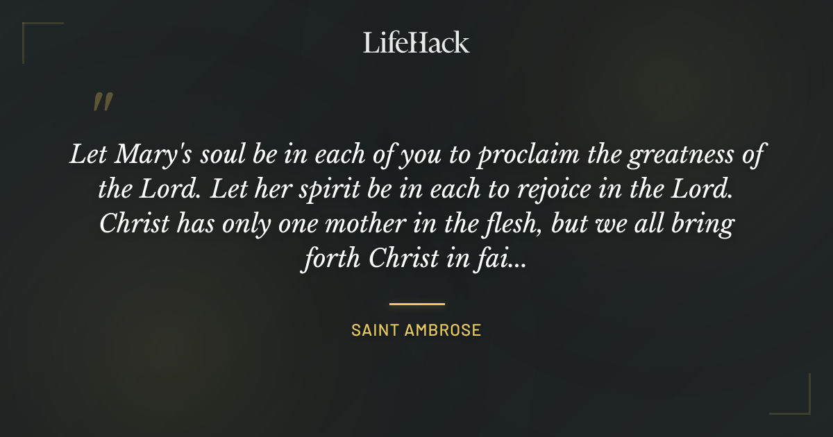 Quote by Saint Ambrose