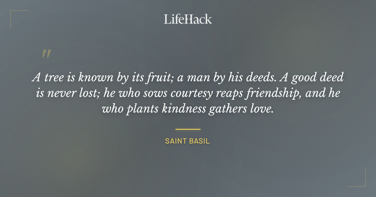 Quote by Saint Basil