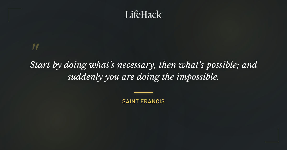Quote by Saint Francis