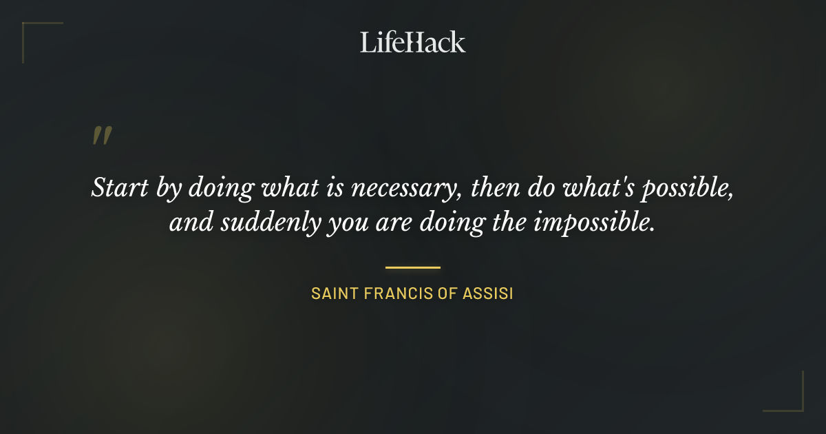 Quote by Saint Francis of Assisi