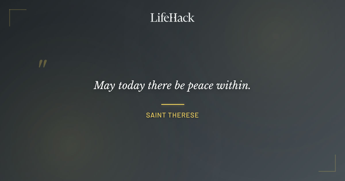 Quote by Saint Therese
