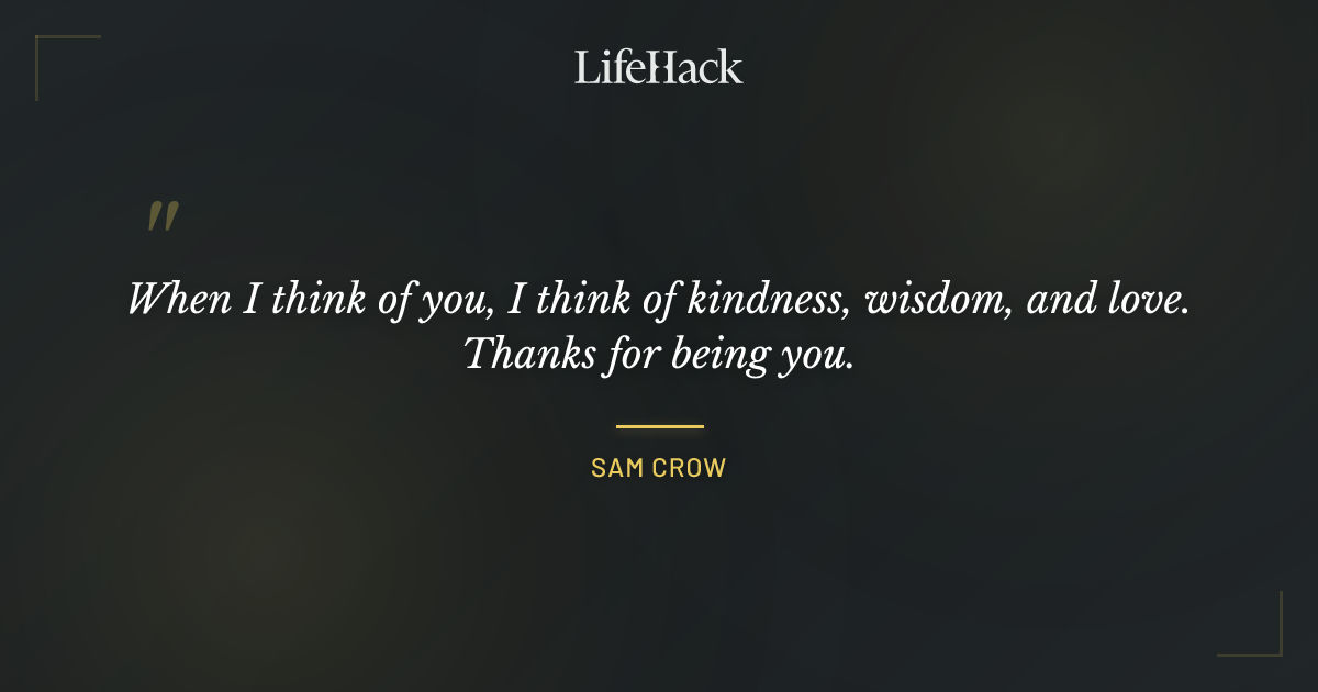 Quote by Sam Crow