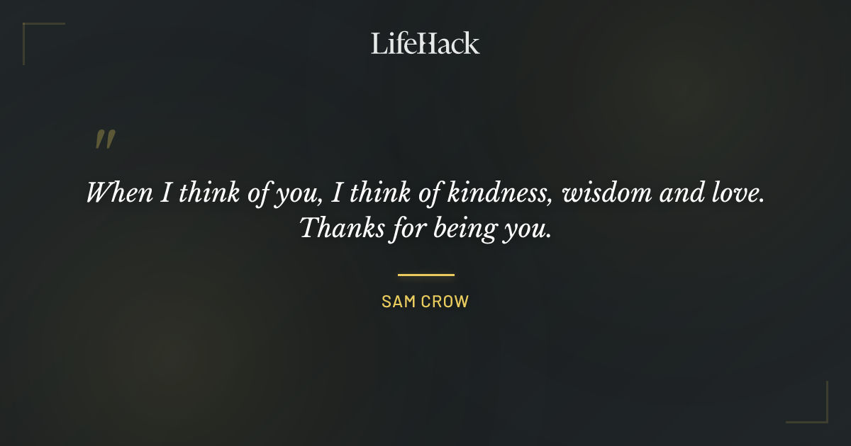 Quote by Sam Crow