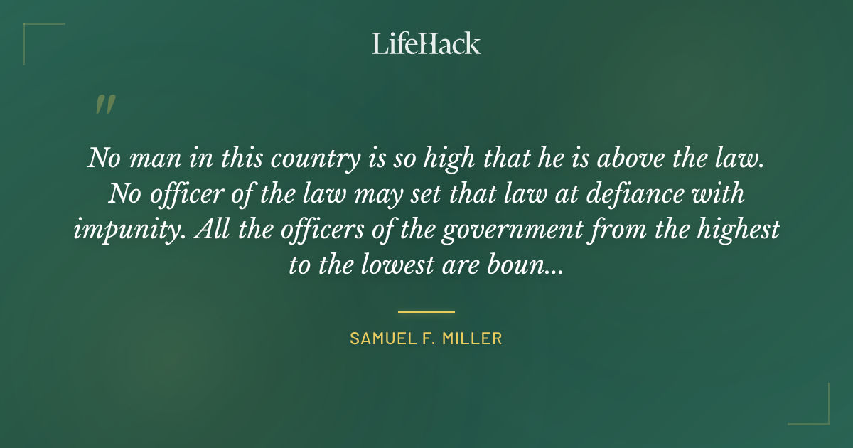 Quote by Samuel F. Miller